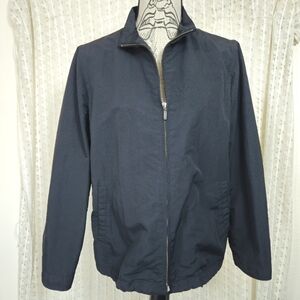 Gap Black Zip Up Nylon Coach Jacket Size Medium Vintage 90s